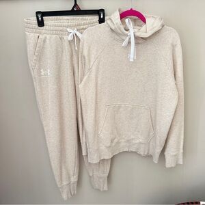 Under Armour Hoodie and Jogger Set - Heathered Oatmeal